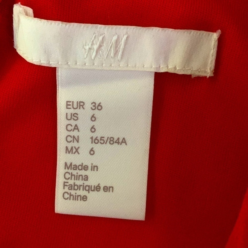 H&M Cut Out Dress, Size 6, Red - Picture 4 of 5
